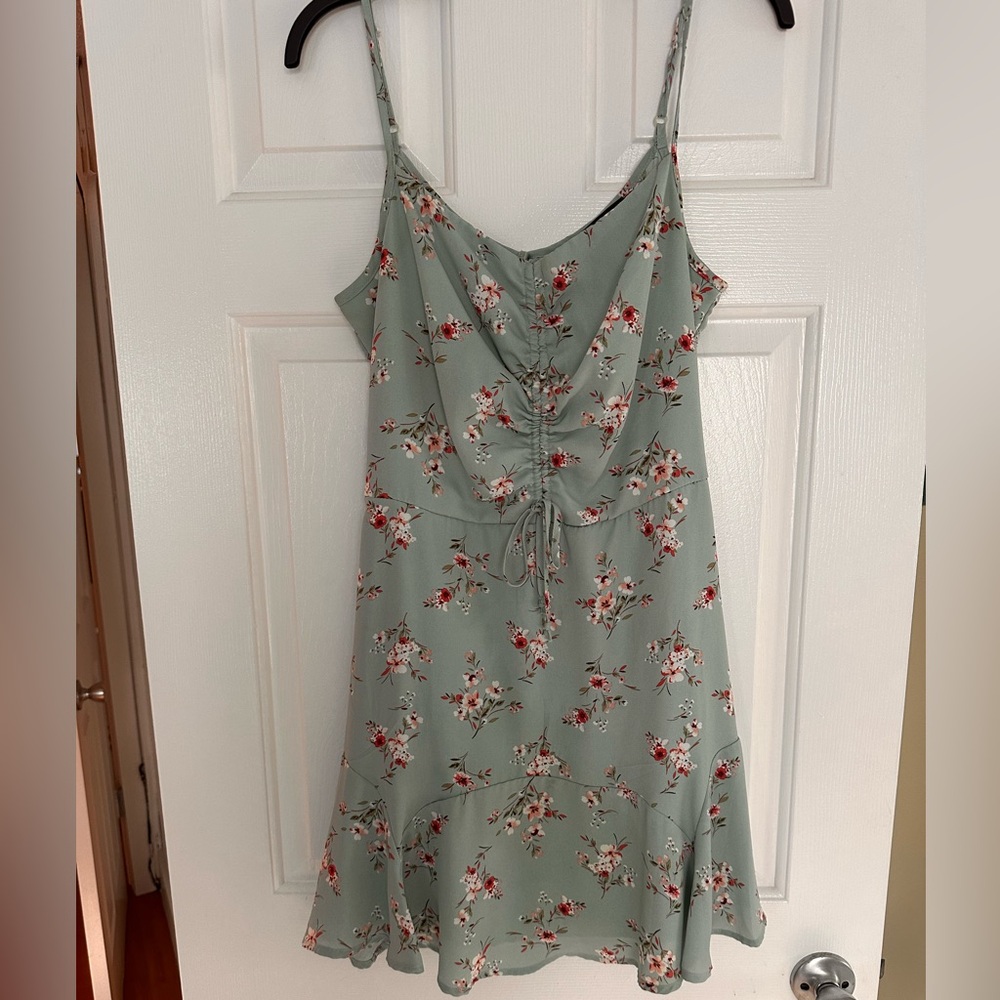 Trixxi Sage Floral Mini Dress